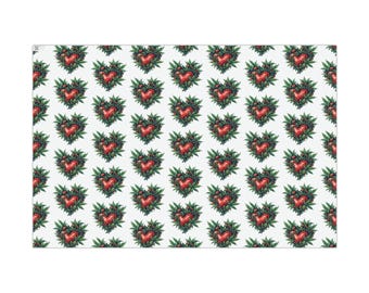 Valentine's Day Marijuana, Weed, Pot Heart Wrapping Paper, Weed Lover, Pot Lover, Marijuana Lover, Stoner, Weed Art, 420, Cannabis Lover