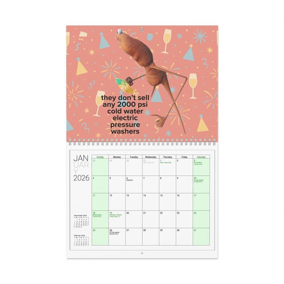Calendario Da Parete 2026 Divertente - Robert The Worm Meme, Mensile, Per Casa E Ufficio, Regalo Umoristico