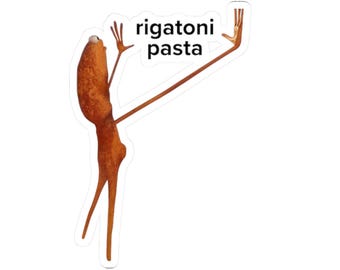 Pegatina de Marcus el Gusano: Robert Rigatoni Pasta, Amante del Chat de RV
