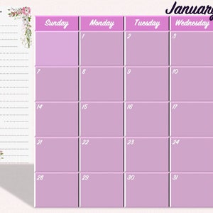 Personalised Digital Monthly Planner