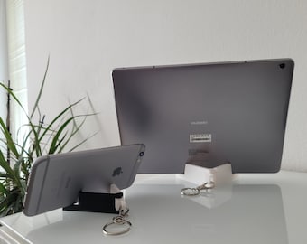 Soporte para móviles y tabletas | Organizador de escritorio | Impreso en 3D | Ángulo de visión ajustable | Multicolor | Soporte plegable | Para llevar