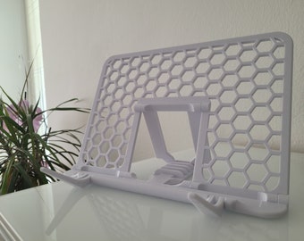 Atril de lectura/portalibros | Organizador de escritorio | Libros hasta DIN A4 | Ángulo de visión ajustable en 5 niveles | Plegable para facilitar su transporte