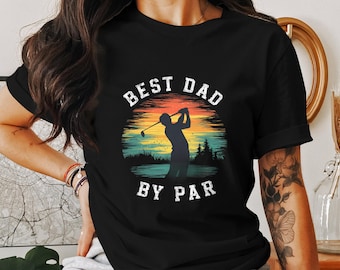 Mejor papá por par camiseta de golf, regalo de golf vintage para papá, camisa de golf del día del padre, camiseta amante del golf, camisa de golf de papá
