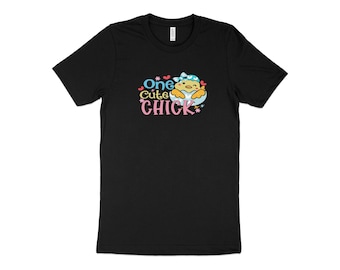 T-shirt de Pâques poussin mignon, t-shirt printanier bébé poussin, tenue de Pâques décontractée pour femme, adorable chemise de poulet avec coeurs