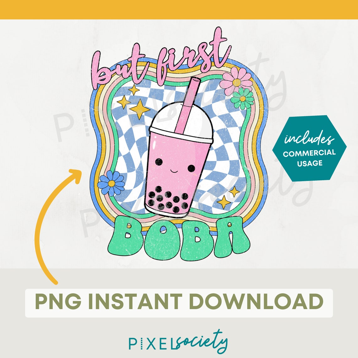 Boba PNG, but First Boba Digital Download, Cute Bubble Tea PNG, PNG ...