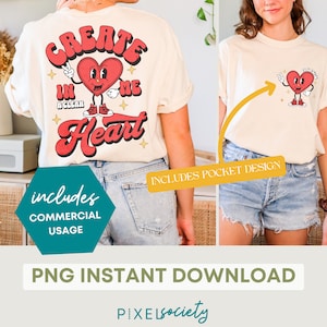 Retro Christian Heart PNG: Bible Verse T-Shirt Design (Digital Download)