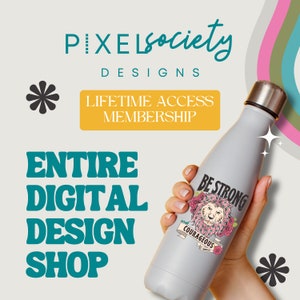 Digital Design Shop Lifetime Access: PNG Designs for Print on Demand