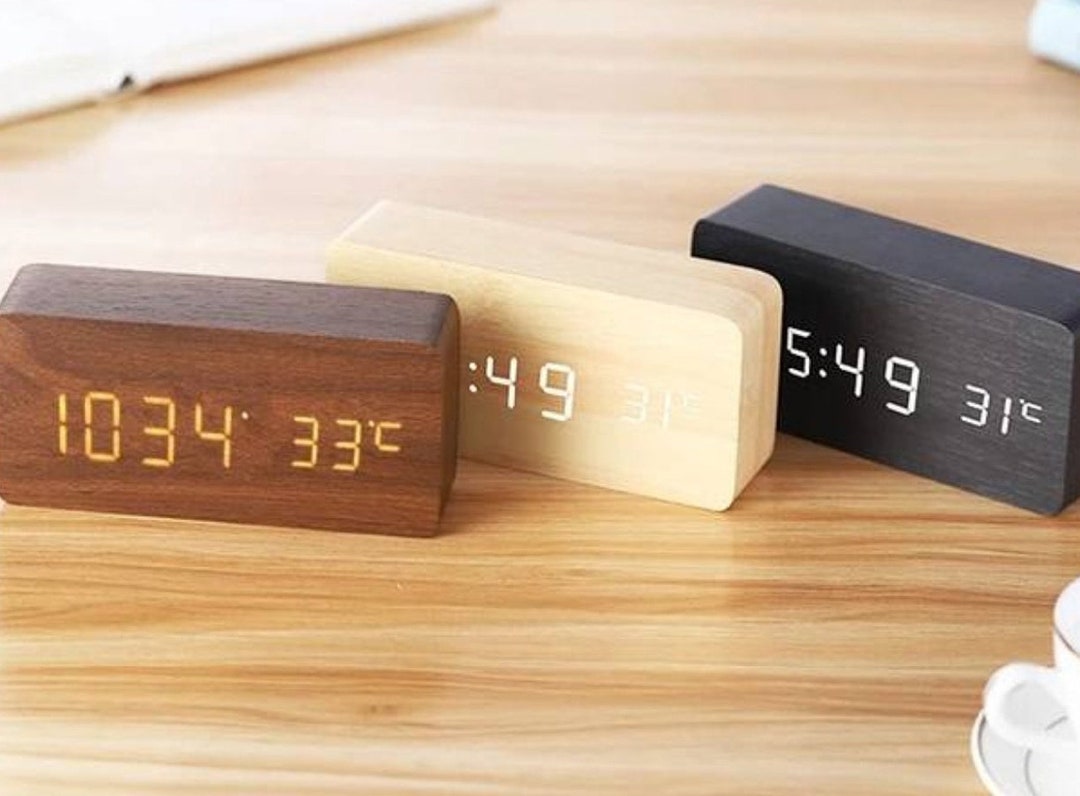 Wooden Handmade Stylish Alarm Clock High Quality Etsy UK