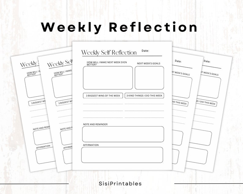Self Reflection, Daily Reflection, Weekly Reflection, Reflection ...
