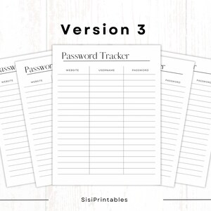 Password Tracker Printable, Password Log, Password Organizer, A4/a5 ...