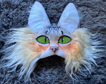 Handmade Norwegian Forest Cat Mask - Please See Description in "Item Details" tab before purchasing!
