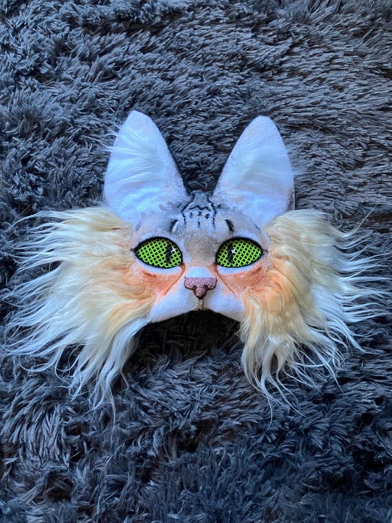 Handmade Norwegian Forest Cat Mask - Please See Description in "Item Details" tab before purchasing!