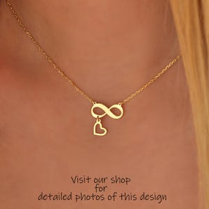 Infinity Heart Necklace: 14K Solid Gold or Sterling Silver Love Pendant ...