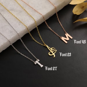 Personalized Initial Necklace: Sterling Silver Custom Letter Pendant
