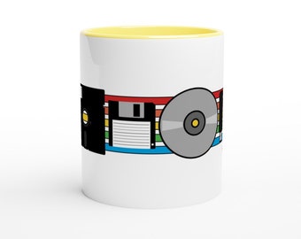 Nerdy coffee mug - The ultimate journey through storage media