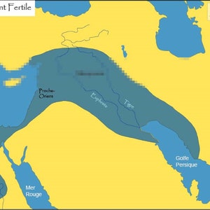 Map of the 6th Fertile Crescent History Resources Middle School Geography image 1