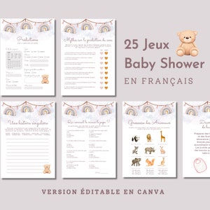 25 Jeux Prédictions Carton Prédiction シャワー デ ベベ アン フランセ ネサンス ド ベベ ベビー シャワー ゲーム ジュー シャワー デ ベベ、ボヘミアン