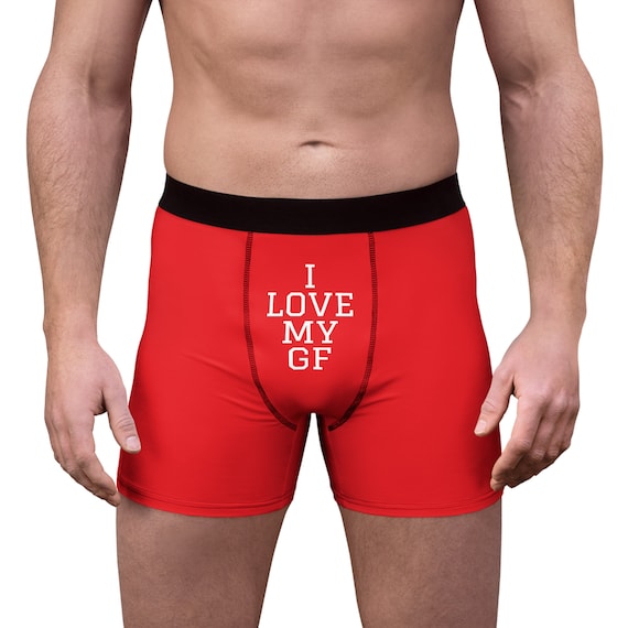 I Love Heart My Girlfriend Mens Boxer Brief Underwear