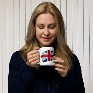 England Flag Glossy White Mug Gift for Women Gift for Men Gift for Kids Gift for Dad Mom