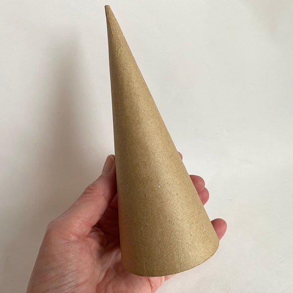 Paper Mache 7” Doll CONE | DIY Ready to Decorate Paper Mache Cone | Unfinished Do-it-yourself Paper Mache Cone | ArtMinds Paper Mache Cone