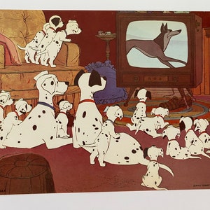 Vintage Walt Disney’s One Hundred and One Dalmatians Fan Card | 5”x7” NOS Disney Postcard | Walt Disney Productions Promotional Unused Card