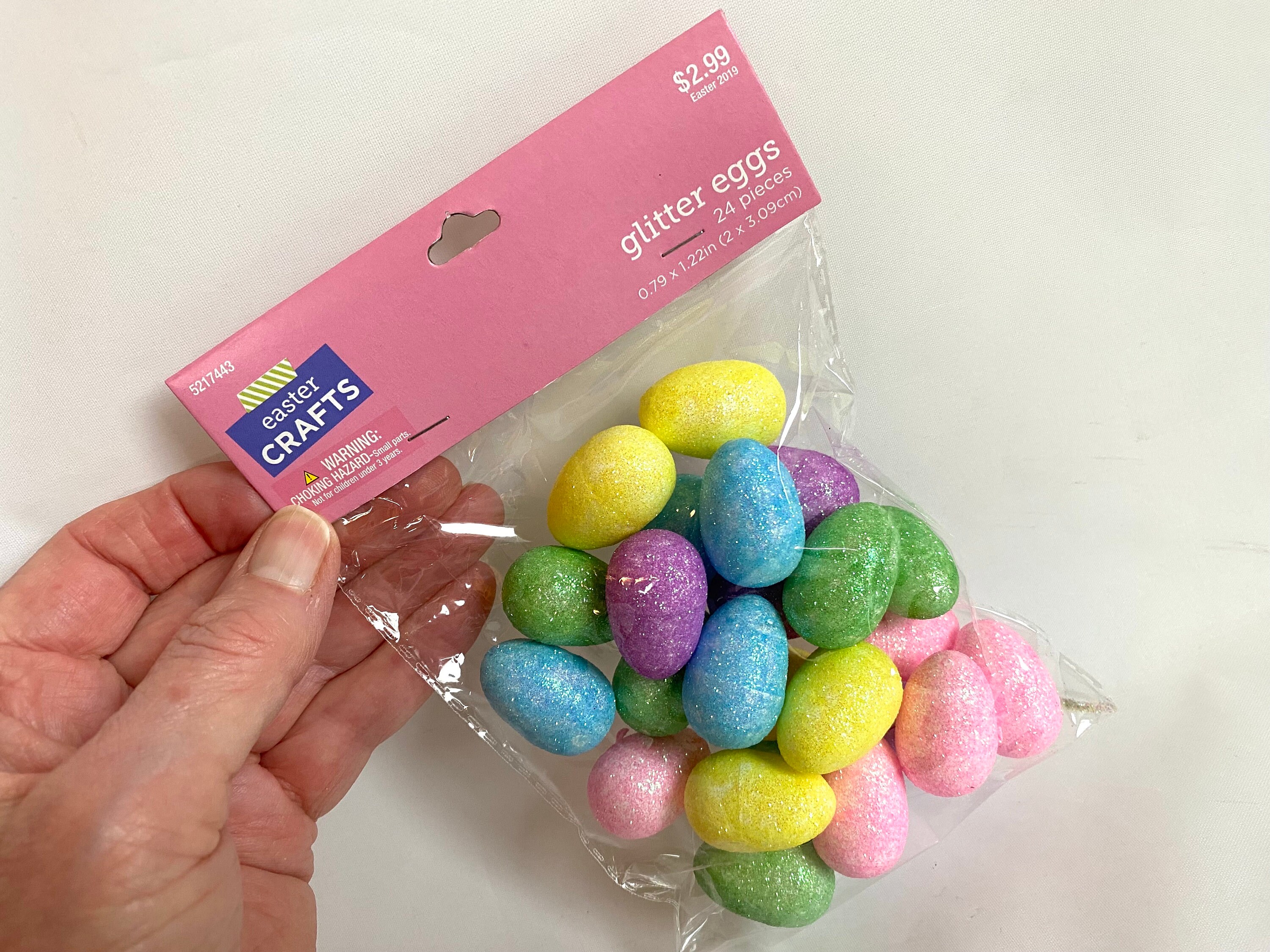 25 Pc EASTER GLITTER 1.22 Eggs Hobby Lobby HL 9151400 Easter Eggs Pink