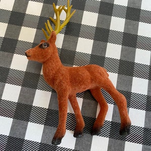 Flocked REINDEER | 3” Brown Standing Deer | Christmas Reindeer | DARICE 1625-41