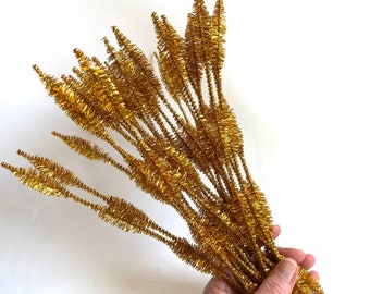 24 pcs GOLD Tinsel BUMPS | 15mm x 12” Gold TINSEL Bumps |