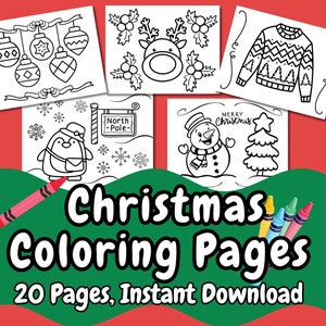 Christmas Coloring Pages|PDF Digital Download|Christmas Coloring Book for Kids and Adults|Christmas Activity|Cozy Christmas Coloring Pages