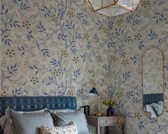 Floral Art Nouveau Peel and Stick Wallpaper - Vintage Victorian Mural