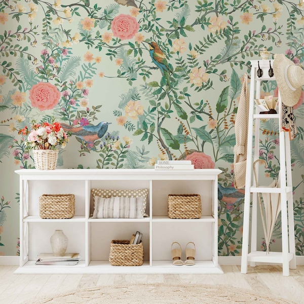 Chinoiserie Wallpaper - Etsy