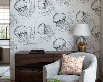 Jellyfish Wallpaper: Peel and Stick Removable Wall Mural