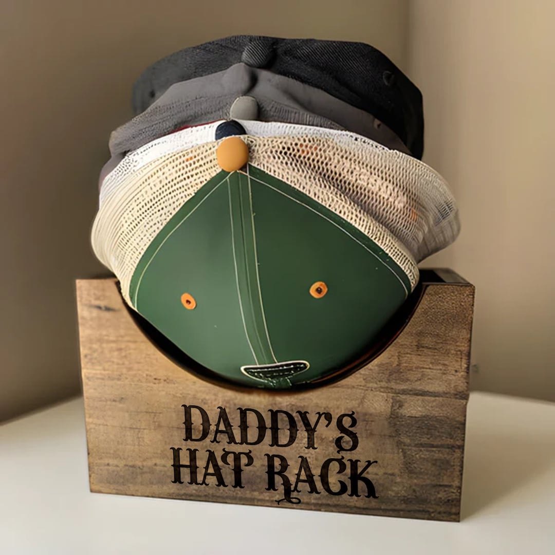 Personalized Hat Rack Daddys Hat Rack Holder Fathers Day Etsy