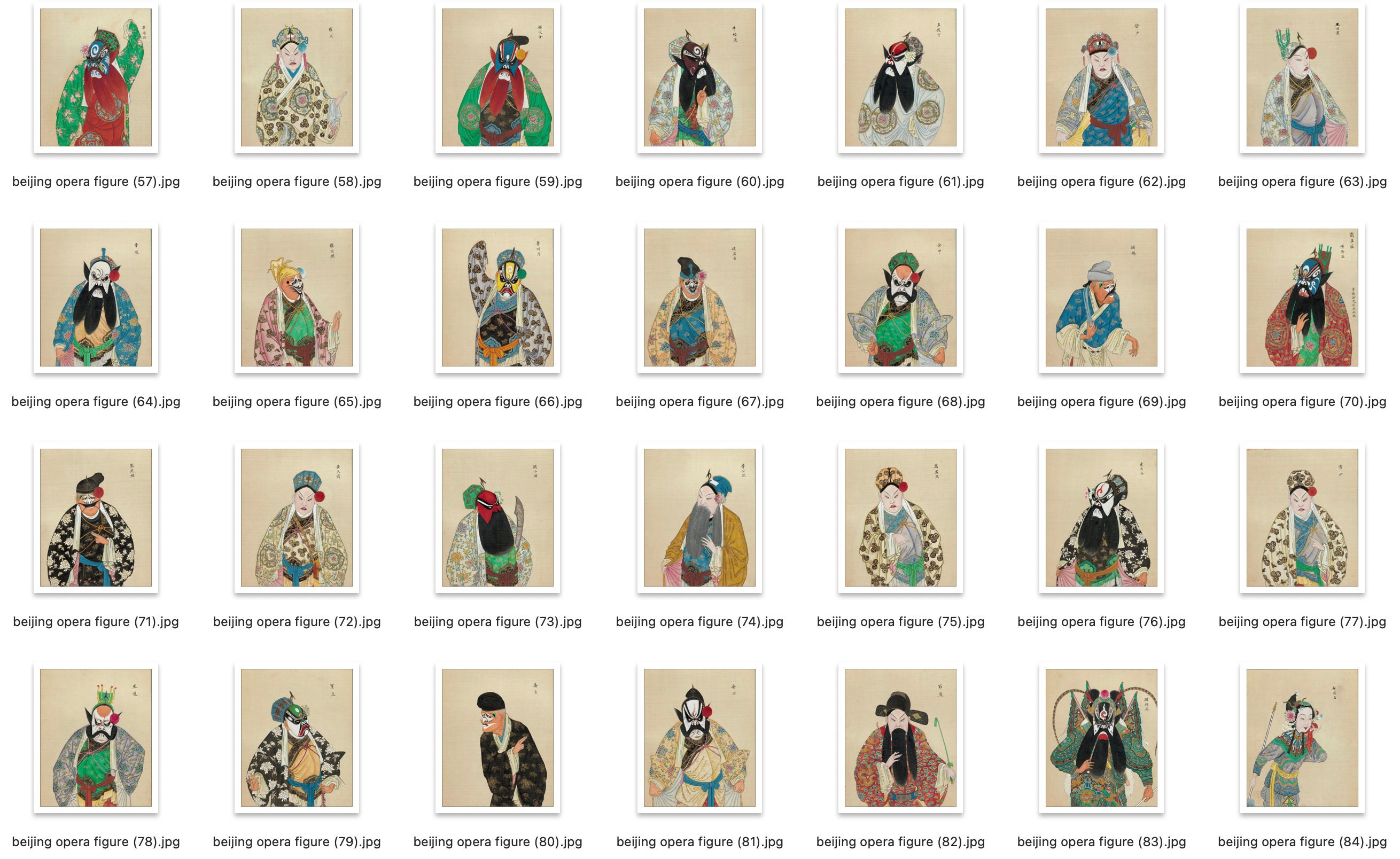 100 Beijing Opera Characters Archive Bundle|ancient China Archive ...