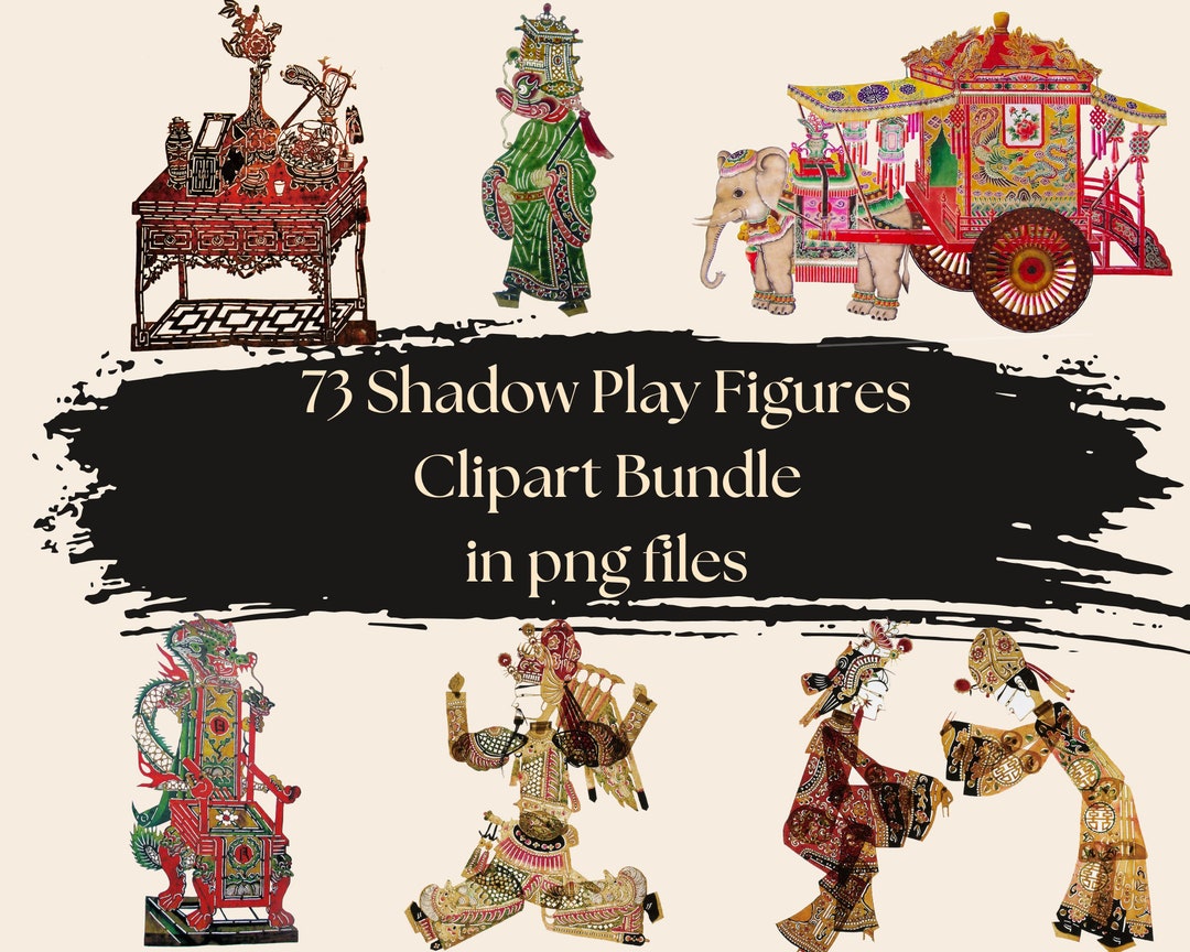 73 Shadow Play Figures Bundle | Chinese Ancient Theatrical Art ...