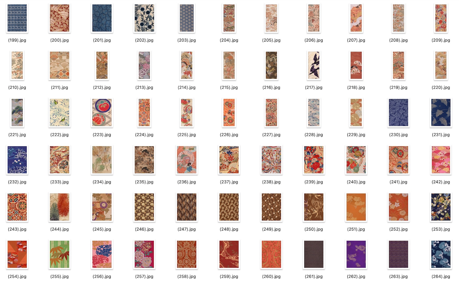 307 Japanese Fabric Pattern Archive Bundle|japanese Design|japanese Art ...