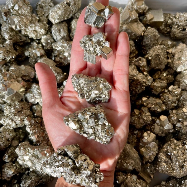 Natural Raw Pyrite Cluster, Rough Pyrite, High Quality Pyrite Nugget 0.5" - 2.5"