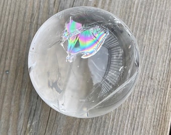 Premium Clear Quartz Sphere, Healing Crystal For Amplifying Energy/Meditation/Lithotherapy/Home Office Decor/Display/Christmas/Birthday Gift