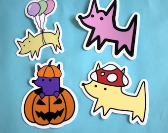 Pointy Dog Die Cut Stickers