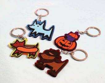 Pointy Dog Acrylic Keychain