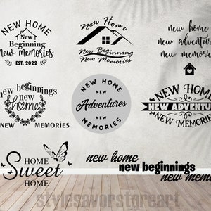 2023, Home Sweet home svg, New Home New beginning New Adventures, Est 2023, New Home Svg, Commercial Use Svg, SVG - PNG - PDF - Ai- Decal