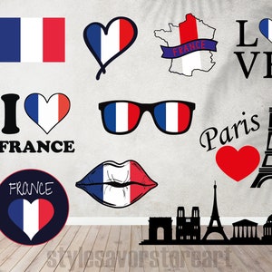 Frankreich Karte SVG, PNG - Frankreich Schmuck, Frankreich Umriss SVG, Frankreich Karte SVG, Cut Files für Cricut, Silhouette