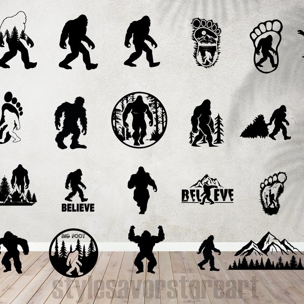 Bigfoot Svg Bundle, Big Foot Svg, Yeti Svg, Sasquatch Svg, SVg Cut file, Cricut, Silhouette, Sticker, Decal, Vinyl, Pin, Instant Download