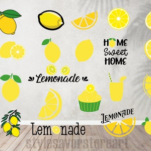 Lemon SVG PNG Clipart for Commercial Use Summer SVG Lemon Cut File Silhouette Cricut Vector Beach Svg Summer T shirt Quote Printable Beach
