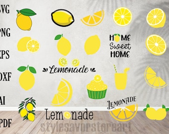 Lemon SVG PNG Clipart for Commercial Use Summer SVG Lemon Cut File Silhouette Cricut Vector Beach Svg Summer T shirt Quote Printable Beach