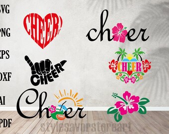 Cheer Svg, Cheer Png, Hawaii Svg, Hibiscus Svg, Aloha Summer, Aloha
