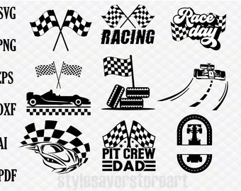 Racing Flag SVG / Race Flag / SVG (layered), PNG, Dxf, Eps format / cricut, silhouette studio, vinyl decal, t shirt design, stencil template