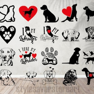 Labrador SVG - Labrador Silhouette - SVG Cut Files - Labrador Bundle SVG- Labrador Clipart- Labrador Cut File- Animal Svg- Instant Download