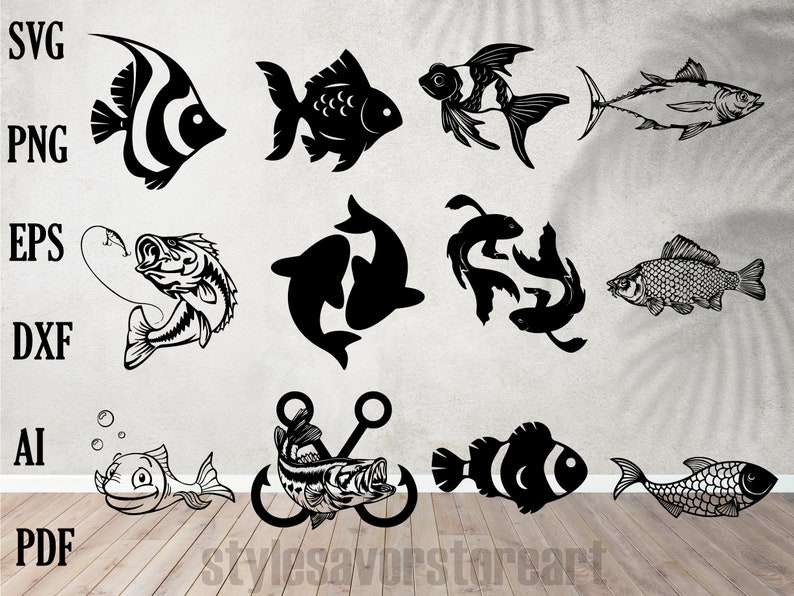 Fish Mask Svg Fish SVG Bundle, Fish SVG, Fish Vector, Tropical Fish Svg, Fish ...