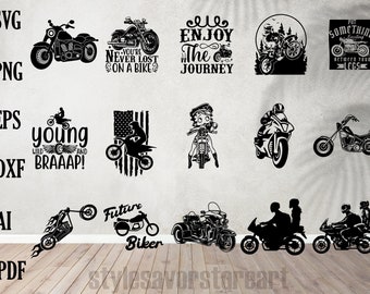 Motorbike Silhouette Pack - 10 Designs | Digital Download | Motorbike SVG, Motorbike PNG, Motorbike JPG, Motorcycle Graphic, Motorcycle Svg